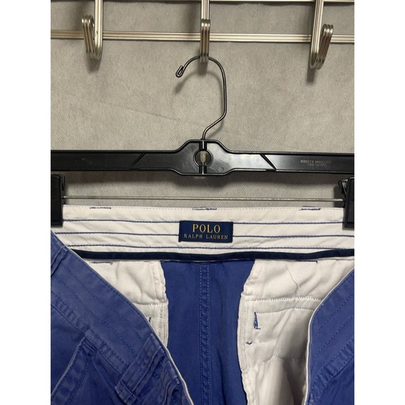 Polo Ralph Lauren Shorts Men 34 Blue Cargo Heavyweight Outdoor Hiking Twill Camp - Picture 7 of 9